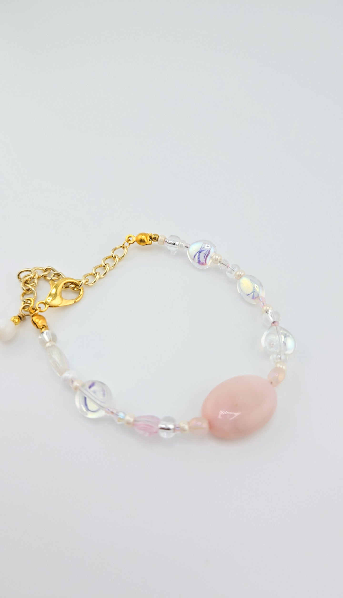 Pink beaded bracelet